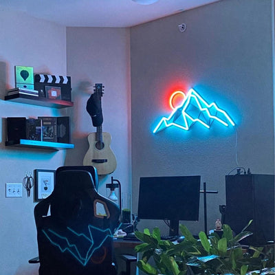 Neon Sign Mountains - Wall Art LED Light Decor