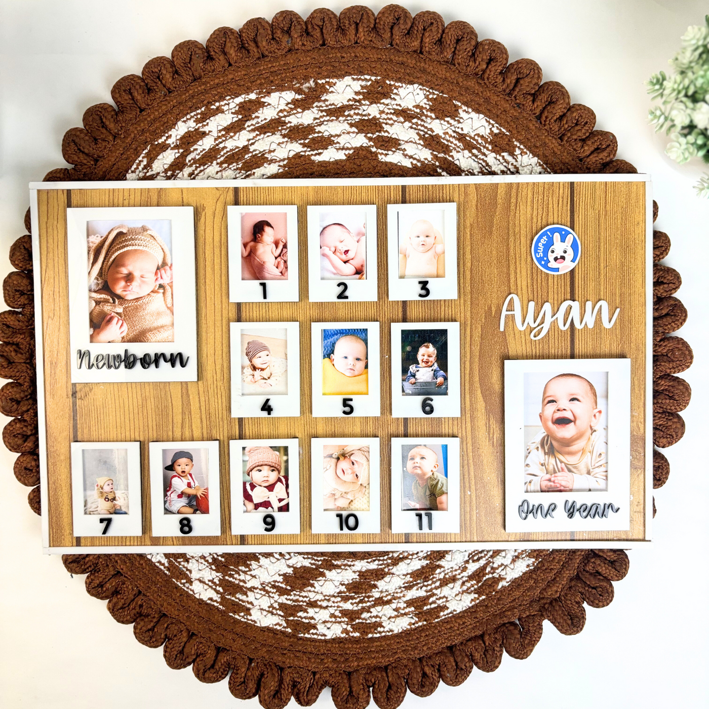 1st Year Photo Frame - Baby Photo Board