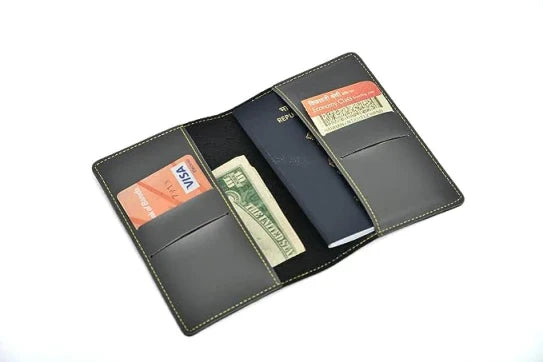 Personalized Lady Wallet and Passport Cover Combo - Grey