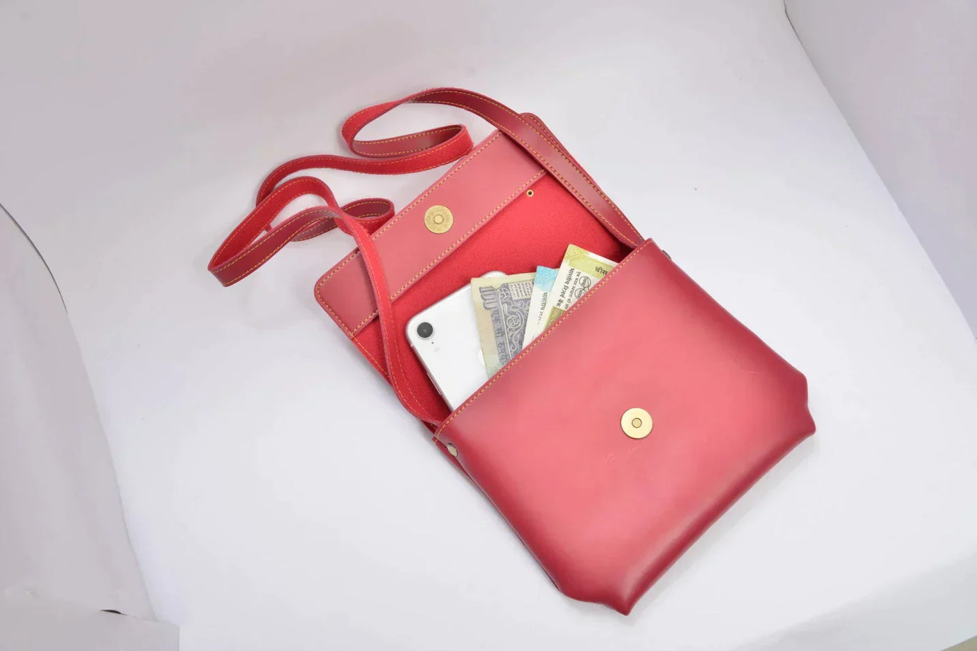 Personalized Mini make up kit + Sling bag - Wine