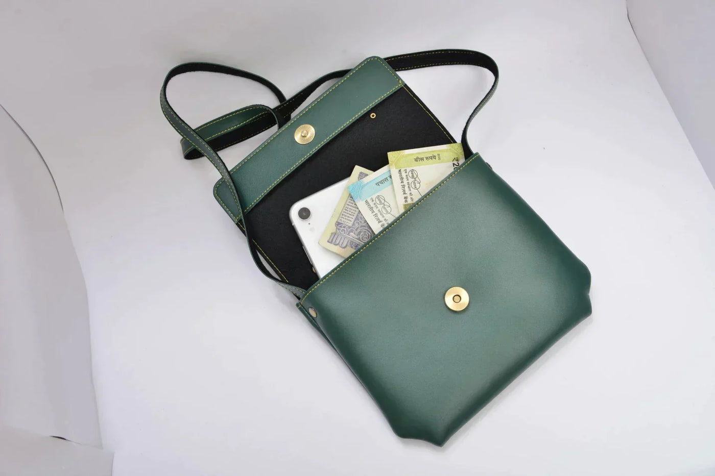 Personalized Mini make up kit + Sling bag - Green