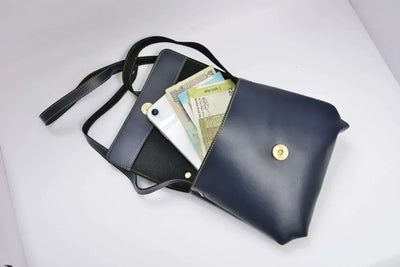 Personalized Mini make up kit + Sling bag - Blue