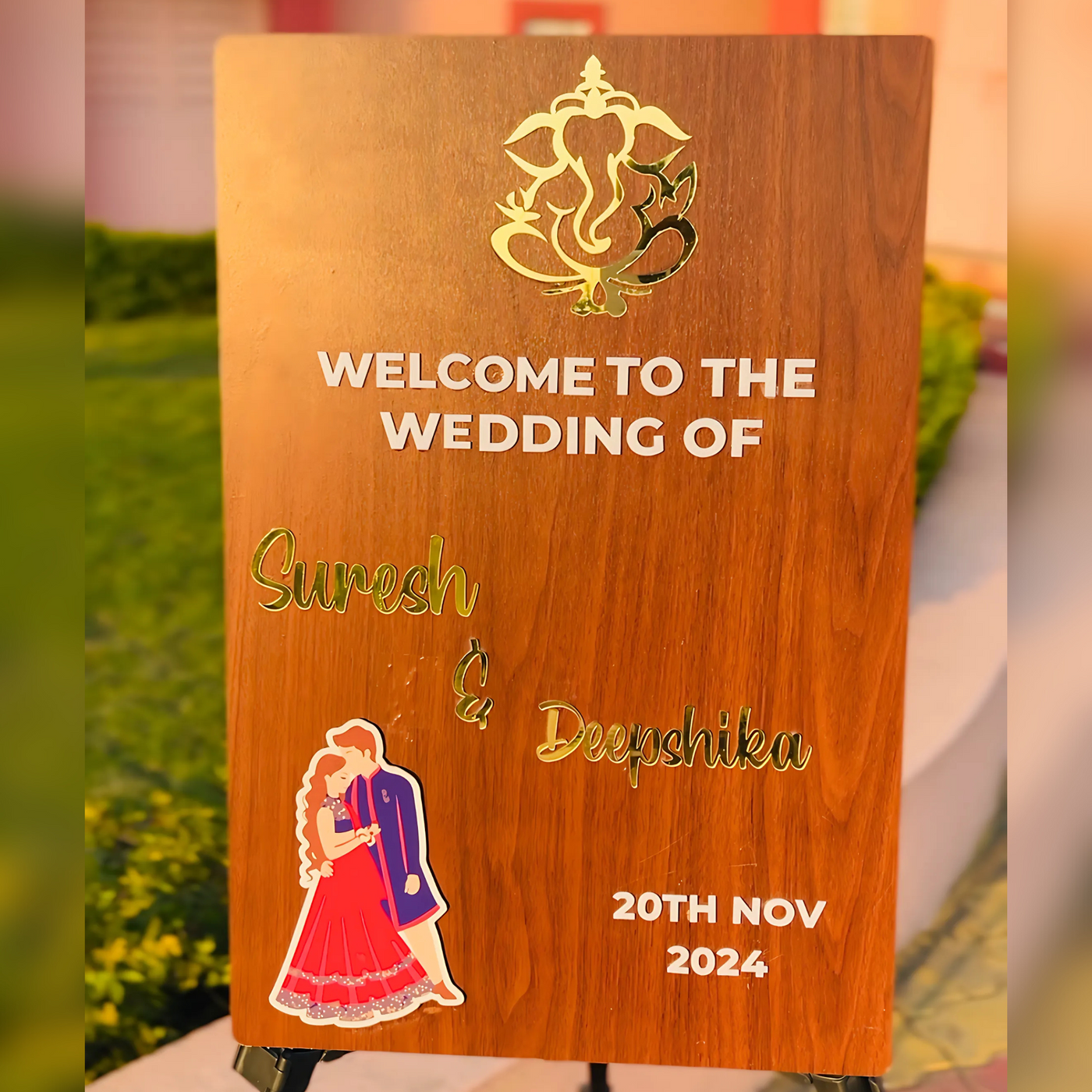 Hindu Wedding Welcome Board